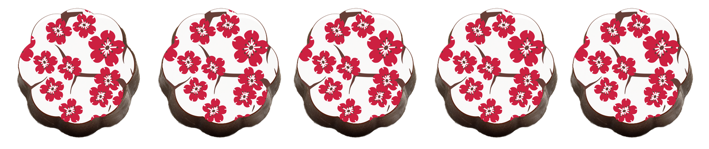 Red Cherry Blossom Chocolates - Box of 5