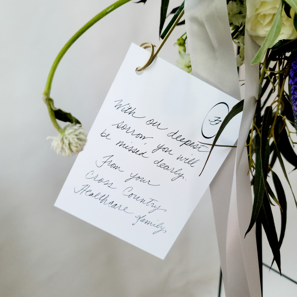 London funeral flower spray with stand