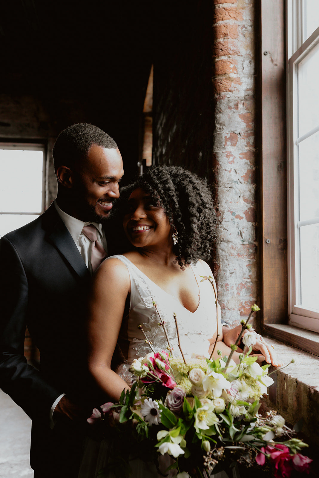 couple at destination wedding getting married with florist for destination weddings