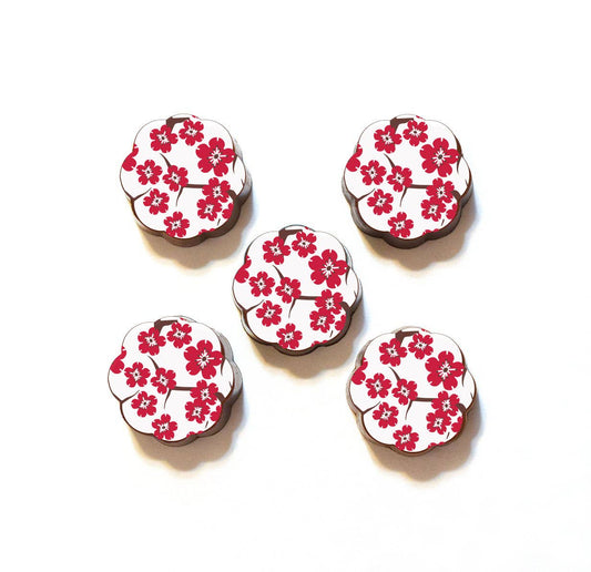 Red Cherry Blossom Chocolates - Box of 5